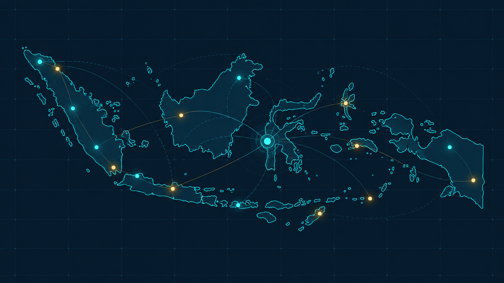 Ilustrasi digital Indonesia dari Sabang hingga Merauke